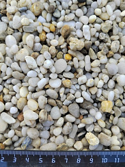 Галька крымская жемчужная фр. 5-10 мм.  купить в Балашихе фото Камень Клуб