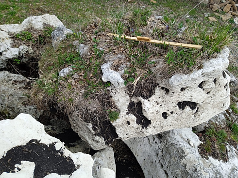 Kamenclub.ru: Выветренный известняк со мхом фр. 100-500 мм.  купить в Балашихе известняк серый белый зеленый валун известняковый крупный 10000 руб/т   фото КАМЕНЬ КЛУБ