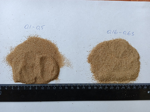 Кварцевый песок для площадок фр. 0,16-0,63 мм.  купить в Балашихе фото Камень Клуб