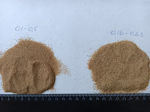 Кварцевый песок для площадок фр. 0,16-0,63 мм.  купить в Балашихе фото Камень Клуб