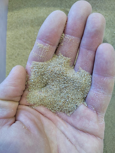 Кварцевый песок для площадок фр. 0,16-0,63 мм.  купить в Балашихе фото Камень Клуб