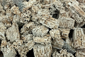 Kamenclub.ru: Крымский природный меотис фр. 100-500 мм.  купить в Балашихе меотис бежевый рыжий молочный желтый ракушечник 4 500 руб/т   фото КАМЕНЬ КЛУБ