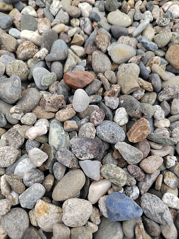 Kamenclub.ru: Галька речная окат (серая) фр.10-20 мм купить  в Балашихе галька речная серая, серый, темно-серый, светло-серый, коричневый ландшафтная декоративная речная окатанная округлая галька 5000 руб/т   фото КАМЕНЬ КЛУБ