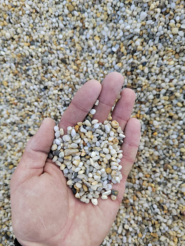 фото Галька крымская жемчужная фр. 3-5 мм. купить в Балашихе  в интернет-портале КАМЕНЬ КЛУБ