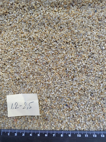 Кварцевый песок сухой фракцинированный фр. 1,2-2,5 мм.  купить в Балашихе фото Камень Клуб
