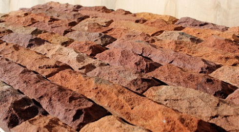 Kamenclub.ru: Песчаник (красный дракон) art PSK-5-03  купить в Балашихе    3350 руб/кв.м   фото КАМЕНЬ КЛУБ