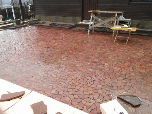 Kamenclub.ru: Песчаник брусчатка (Готика) art PSK-L-01  купить в Балашихе    2600 руб/кв.м    фото КАМЕНЬ КЛУБ