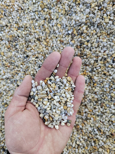 фото Галька крымская жемчужная фр. 3-5 мм. купить в Балашихе  в интернет-портале КАМЕНЬ КЛУБ